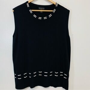 Evie Top Woman 2X Black Slinky Knit  Sleeveless Stretch Classic Casual Work
